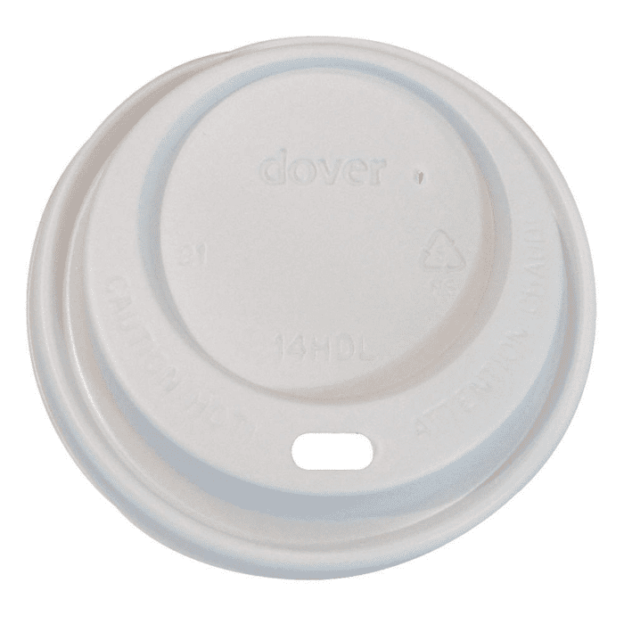 Genpak Dome Lid for Hot Cups White Case/1000 x 8 oz