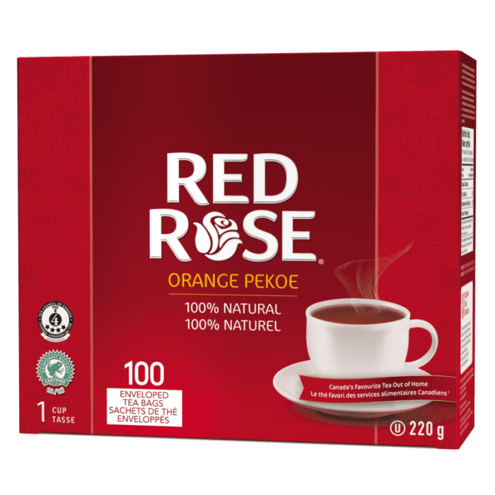 Red Rose Orange Pekoe Teabags Box/100